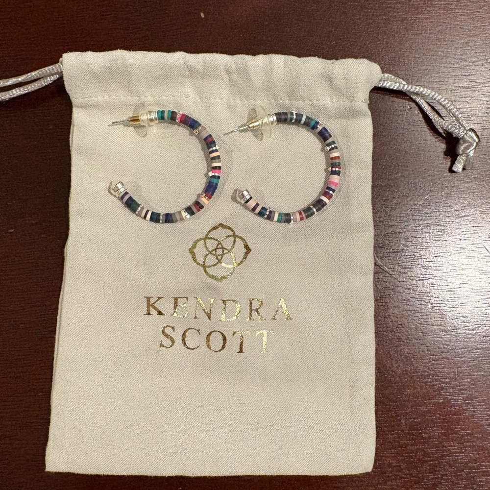 Kendra Scott Colorful Striped Hoop Earrings